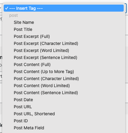 Social Post Flow: WordPress Plugin: Status Tags: Dropdown
