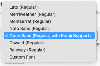 Social Post Flow: WordPress Plugin: Settings: Text to Image: Font Dropdown
