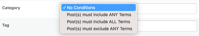 Social Post Flow: WordPress Plugin: Status Conditions: Taxonomy Term