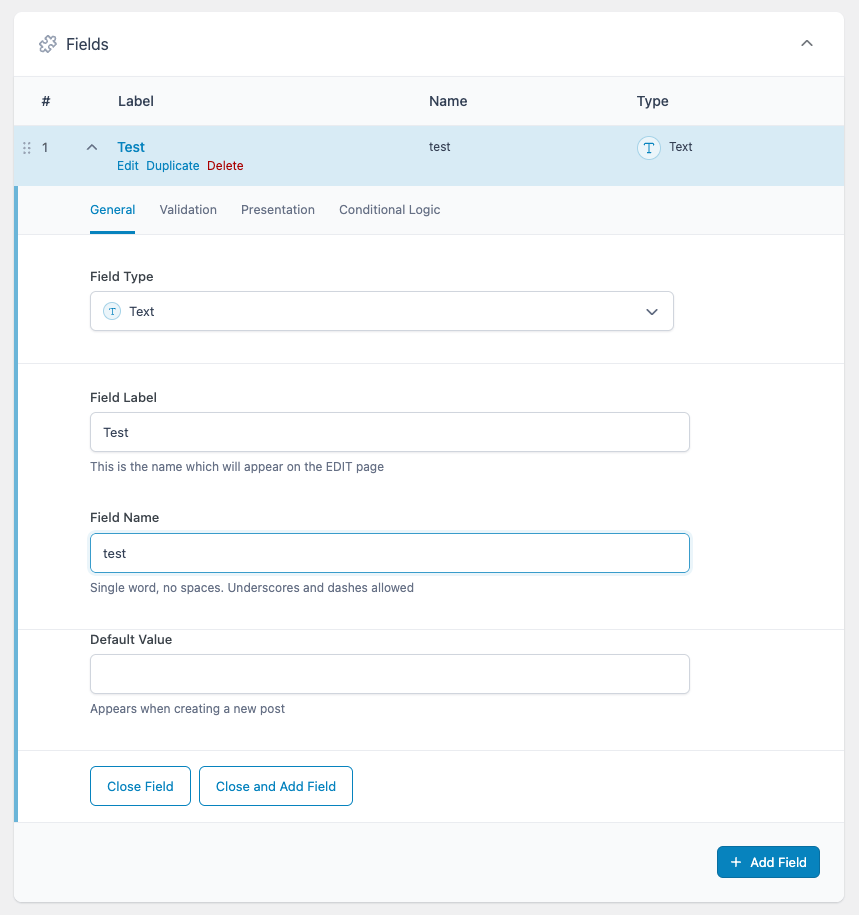 Social Post Flow: WordPress Plugin: ACF Field
