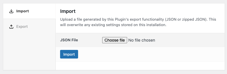 Social Post Flow: WordPress Plugin: Import Settings
