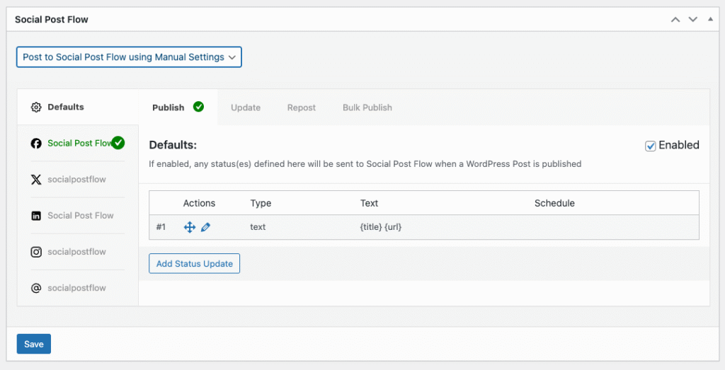 Social Post Flow: WordPress Plugin: Per-Post Settings Manual