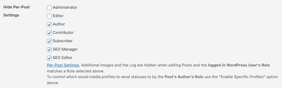 Social Post Flow: WordPress Plugin: User Access: Hide Per-Post Settings