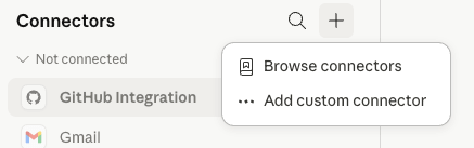 Social Post Flow: Claude: Connector: Add Custom Connector