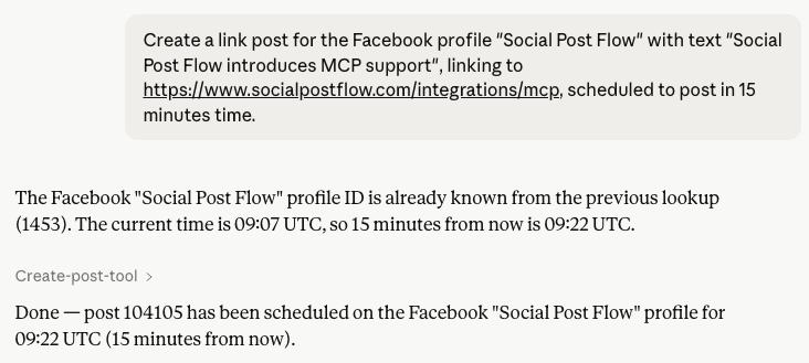 Social Post Flow: MCP: Create Link Post