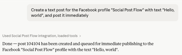 Social Post Flow: MCP: Create Post