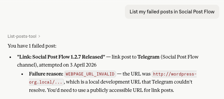 Social Post Flow: MCP: Get Failed Posts