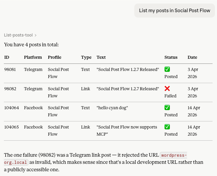 Social Post Flow: MCP: Get Posts