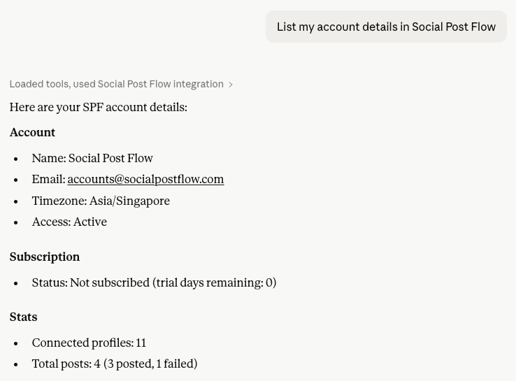 Social Post Flow: MCP: Get User