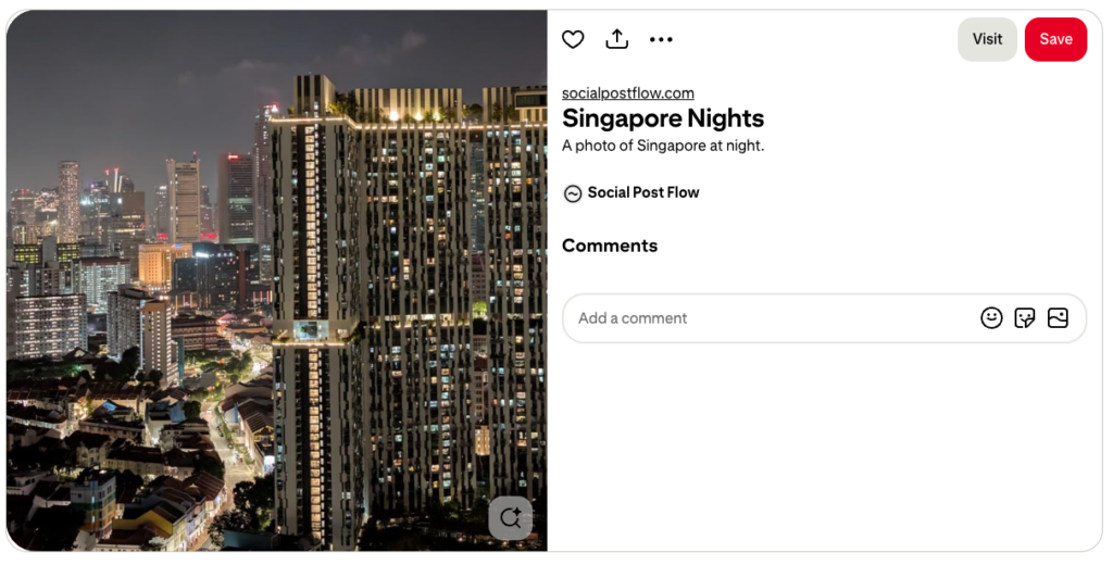 Social Post Flow: WordPress: Pinterest Pin