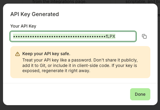 Social Post Flow: Connect Profiles: Buffer: Generated API Key